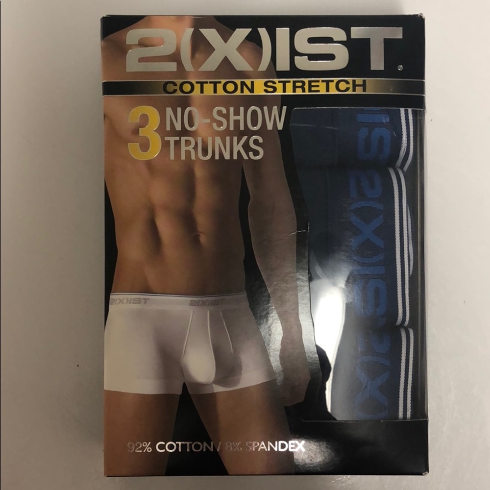 2(X)IST Estate Blue No Show Boxer Trunks 3 Pack